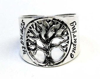 Baum des Lebens Ring/Mutter Familie Ring/Namensring von donnaodesigns