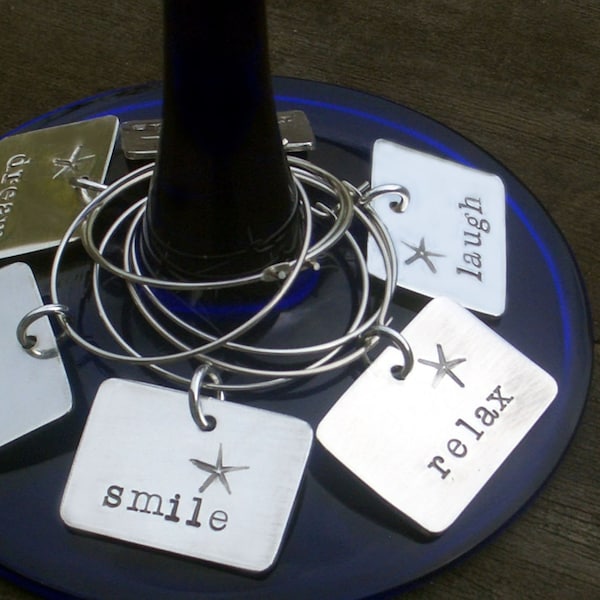 Personalized Sterling Wine Charms by donnaodesigns