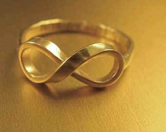 Solid Gold NOW & FOREVER Infinity Ring by donnaodesigns