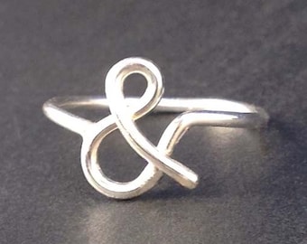 Ampersand Sterling Ring by donnaodesigns