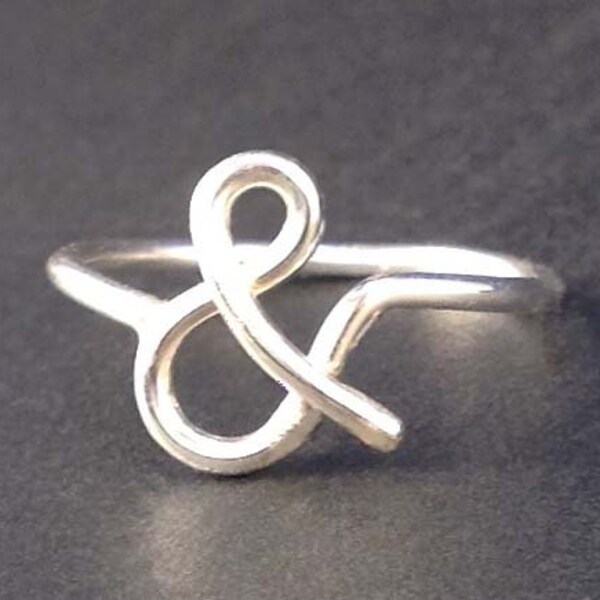 SOLD OUT. Get an email alert when it's available again. Ampersand Sterling Ring by donnaodesigns