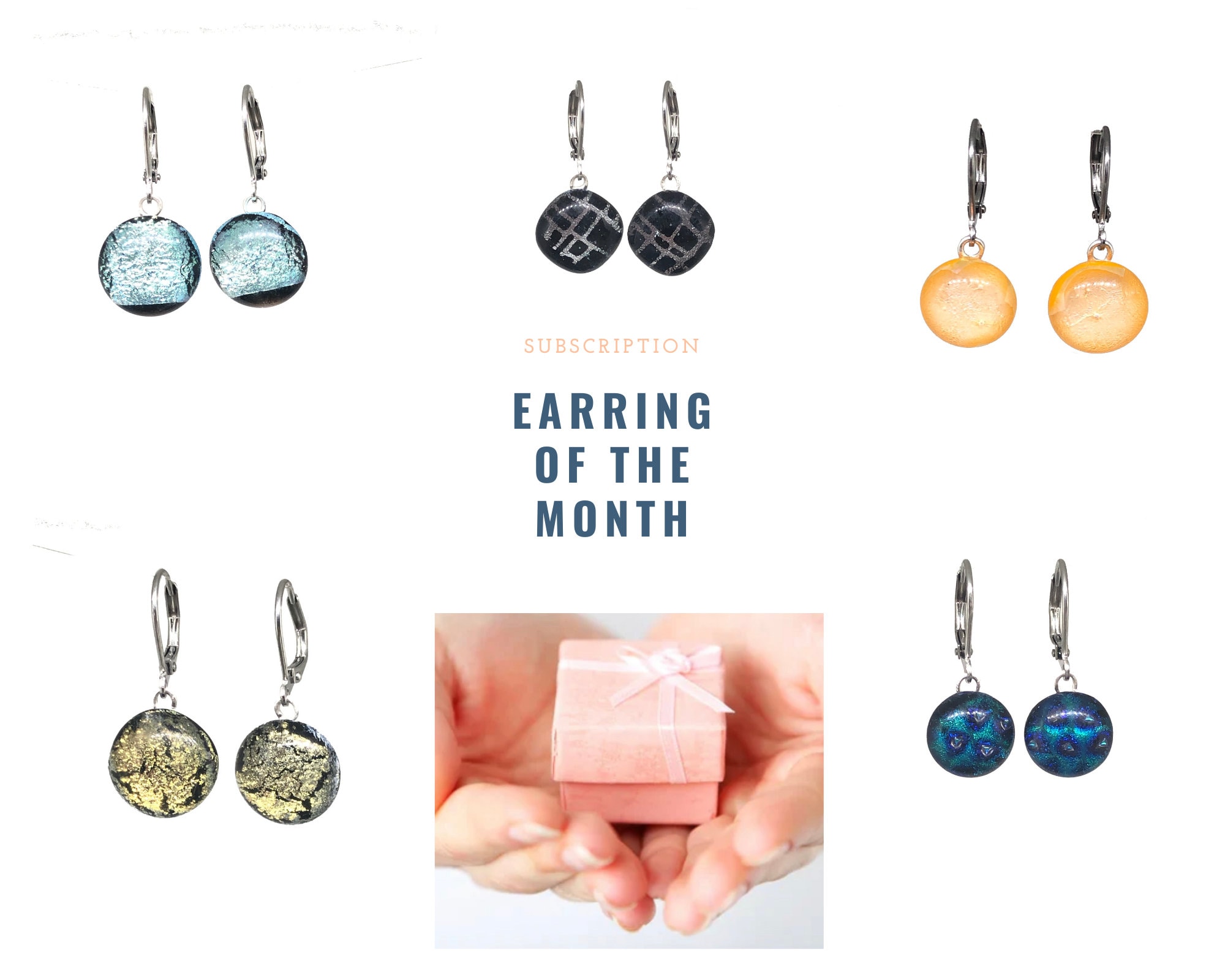 Earring of the Month Gift Subscription Jewelry Subscription Surprise Box for Women Gifts for Her Gifts for Friends Earring Box Etsy Canada