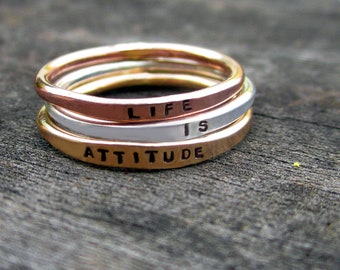 Personalized Rose Gold Filled Stacking Set for mcook191