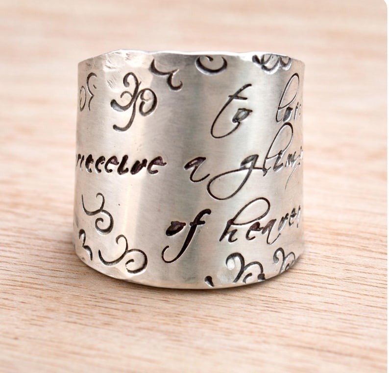 Personalized Message Ring, Wear Your Words, Custom Quote Jewelry ...