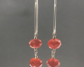 Luscious Carnelian Drop Earrings