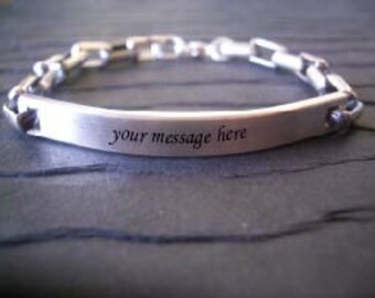 Personalized Hidden Message ID Bracelet by donnaodesigns