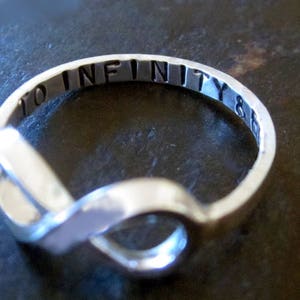 Infinity Symbol Ring Personalized/Eternity Ring/To Infinity & Beyond/Promise Ring/Wedding Ring