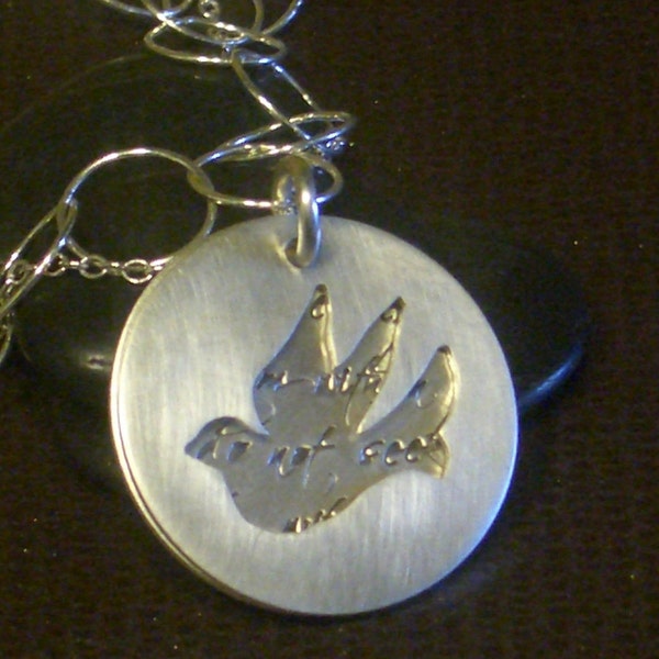 Peace Dove Layered Pendant by donnaodesigns