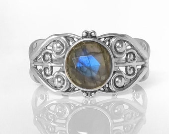 Labradorite Cuff Bracelet | Statement Bracelet