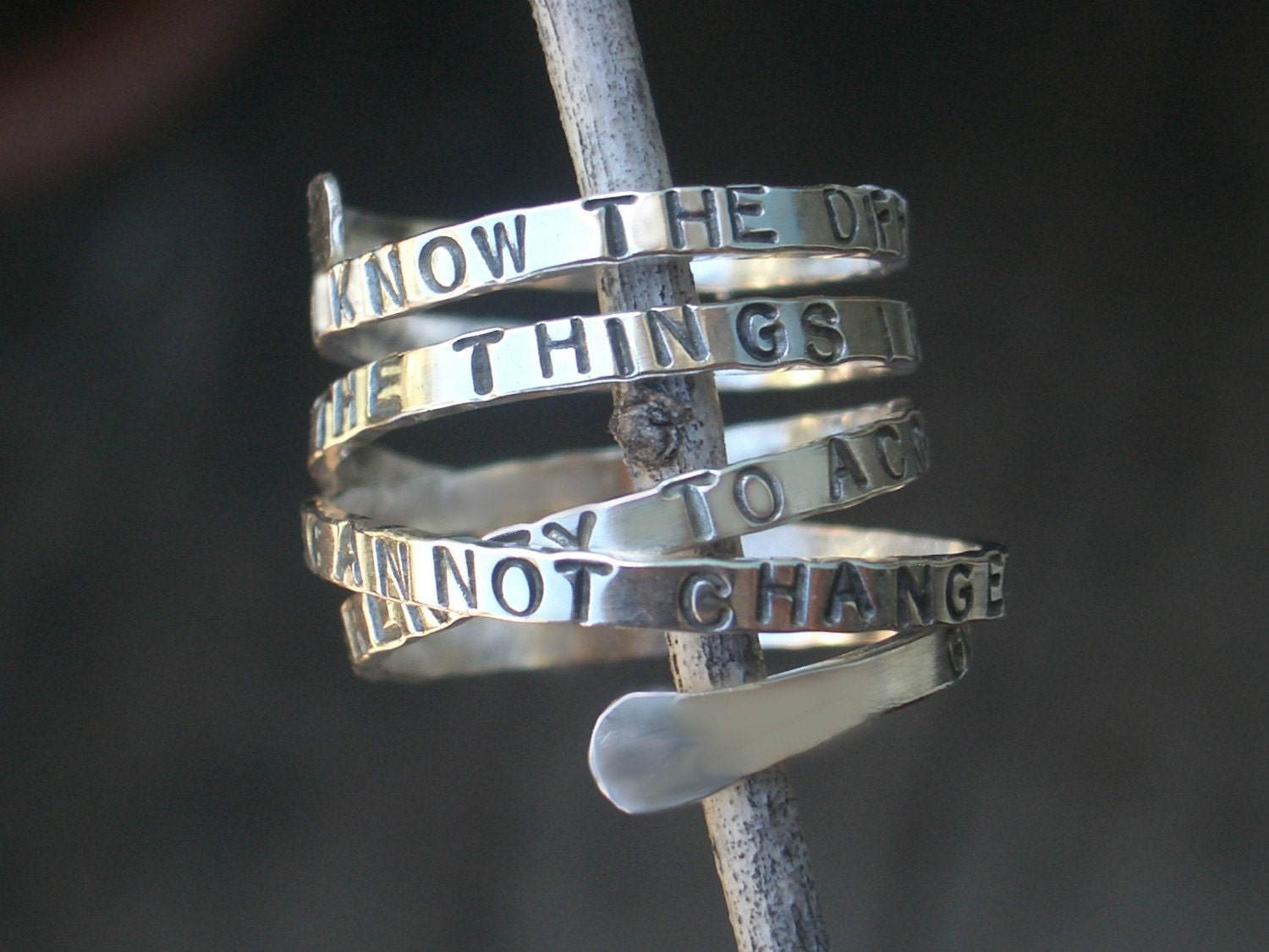 Serenity prayer wrap best sale ring