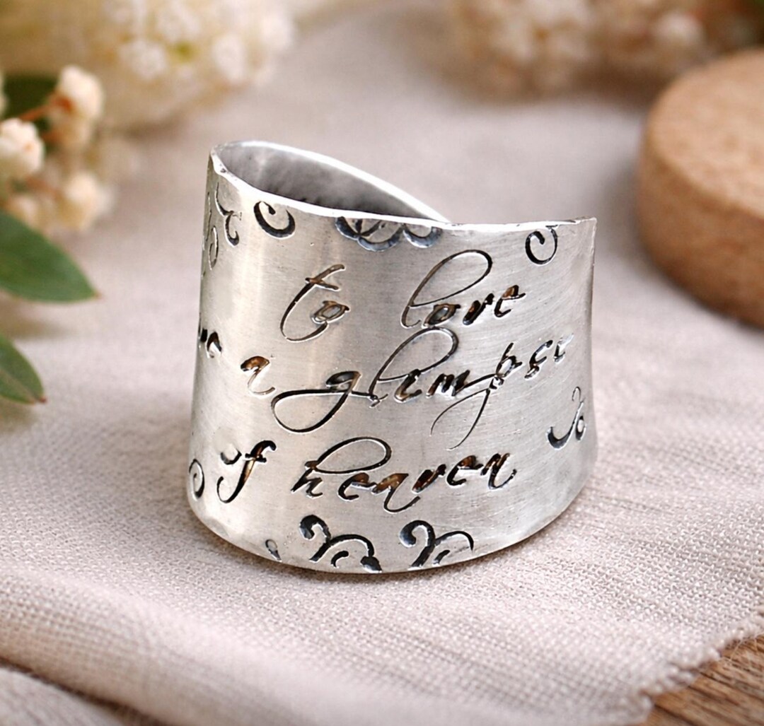 Personalized Message Ring, Wear Your Words, Custom Quote Jewelry ...