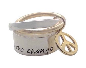 Be The Change Stacking Ring by donnaodesigns