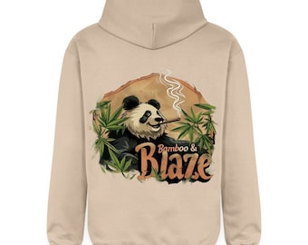 Banboo and Blaze Hoodie - Stoned Style | Weed Accessoires, Cannabis Kleidung, 420 Merch, Animal smoking joint, Weed Fashion