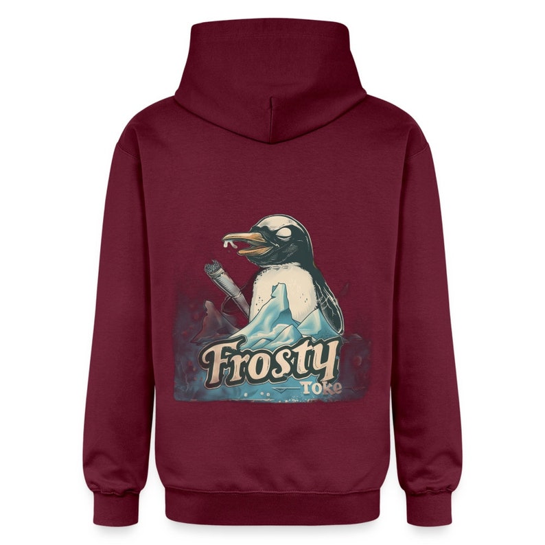 Frosty Toke Hoodie Stoned Style Weed Accessoires, Cannabis Kleidung, 420 Merch, Animal smoking joint, Weed Fashion Bild 5