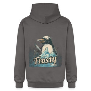 Frosty Toke Hoodie Stoned Style Weed Accessoires, Cannabis Kleidung, 420 Merch, Animal smoking joint, Weed Fashion Bild 2