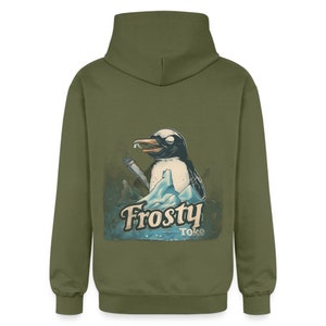 Frosty Toke Hoodie Stoned Style Weed Accessoires, Cannabis Kleidung, 420 Merch, Animal smoking joint, Weed Fashion Bild 8