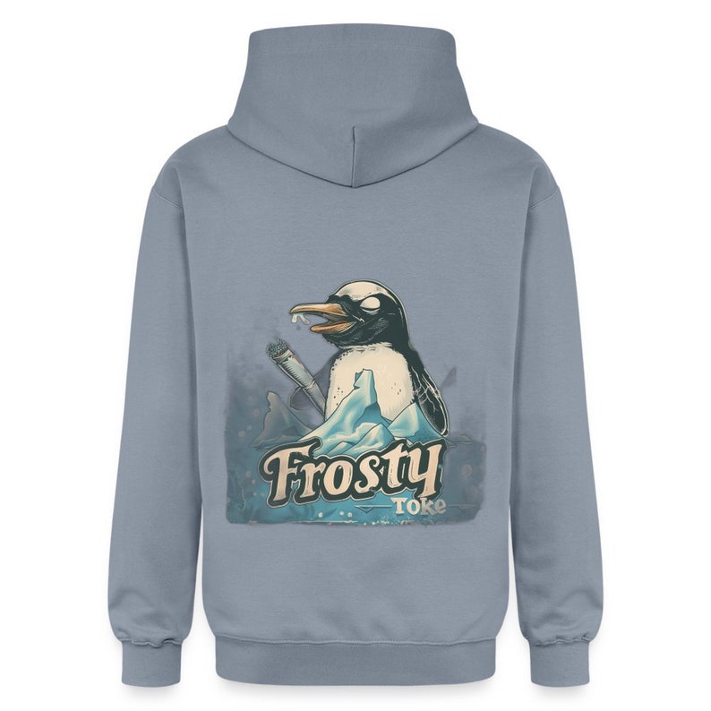 Frosty Toke Hoodie Stoned Style Weed Accessoires, Cannabis Kleidung, 420 Merch, Animal smoking joint, Weed Fashion Bild 1