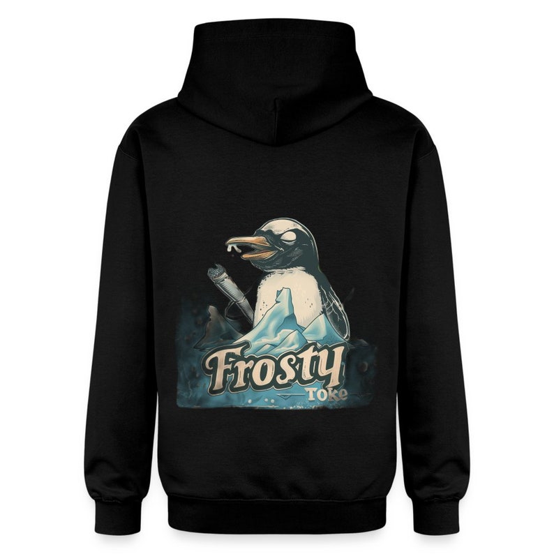 Frosty Toke Hoodie Stoned Style Weed Accessoires, Cannabis Kleidung, 420 Merch, Animal smoking joint, Weed Fashion Bild 3