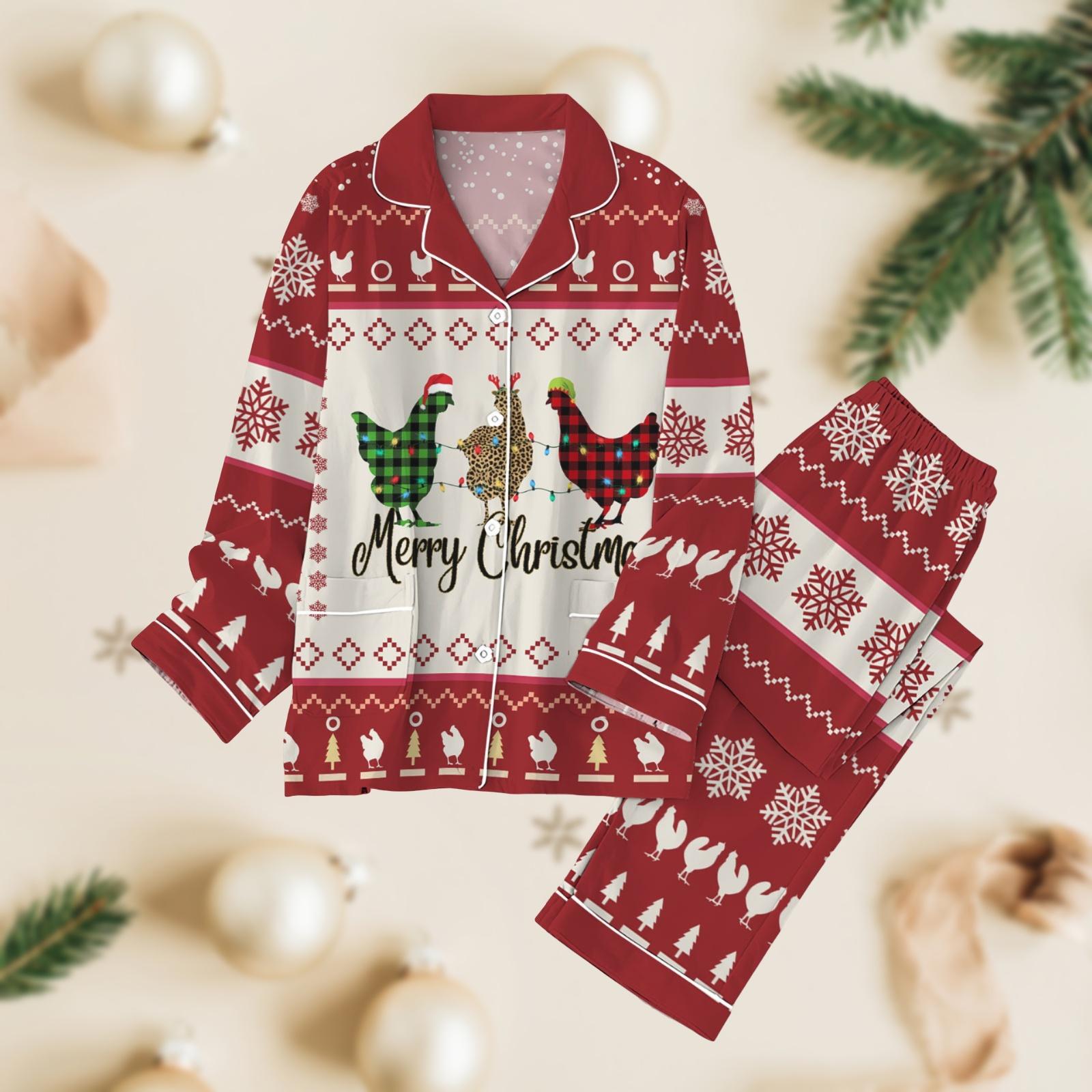 Discover Festive Knit Pajamas Set, Christmas Pajamas Family, Snowflake Matching Sleepwear Set, Holiday Gift