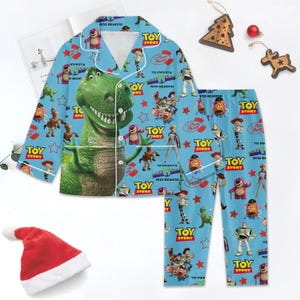 Toy Story Rex Pajamas Set, Rex Jessie Buzz Woody Cartoon Sleepwear, Disney Cartoon Loungewear For Kids, Disneyland Trip Outfits