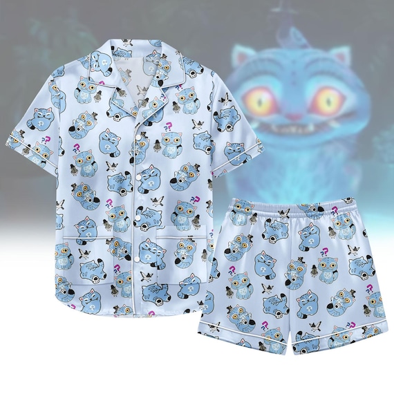 Derpy Tiger Demon Hunters Satin Pajamas, Grinning Demon