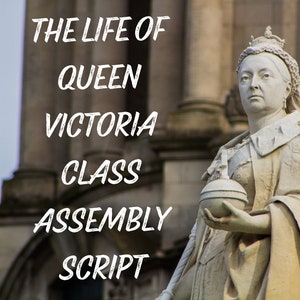 Puede incluir: Una estatua de mármol blanco de la reina Victoria con una corona y sosteniendo un globo terráqueo. La estatua está frente a un edificio con columnas.