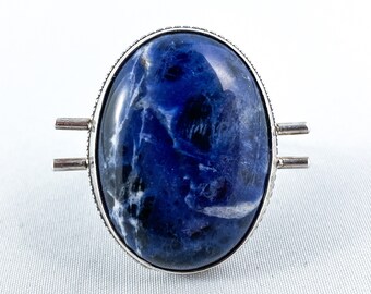 Sterling Silver Sodalite Ring - Size 7 1/4