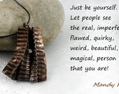 Wabi sabi necklace. Boho jewelry with natural peridot in sterling silver
