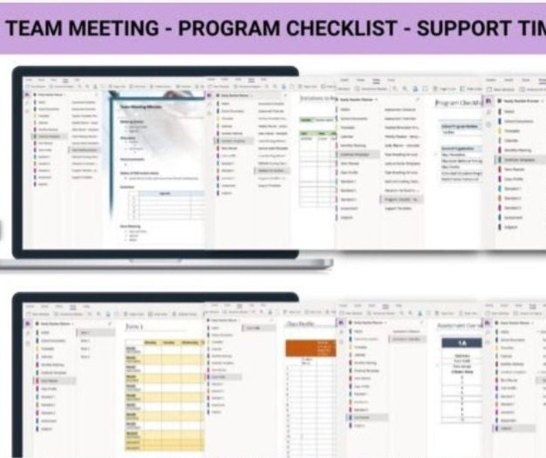 Onenote Teacher Planner, Onenote Digital Planner, Onenote Mac, Windows, iPad and Android