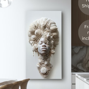 Oceanic Dreams Afrikaanse buste sculptuur kunstafdruk