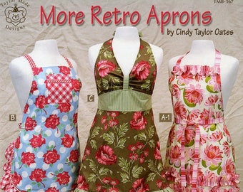 Taylor Made Designs MORE RETRO Aprons TMB-167 Printed Sewing Pattern