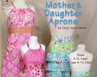 Taylor Made Designs MOTHER & DAUGHTER Aprons TMB-172 Printed Sewing Pattern