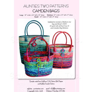 Aunties Two CAMDEN BAGS AT285 Sewing Pattern