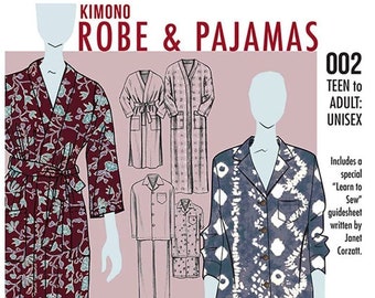 Palmer Pletsch Unisex Kimono Robe & Pajamas Sewing Pattern