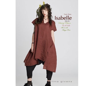 Tina Givens ISABELLE Tunic Dress TG-A7105 Printed Sewing Pattern