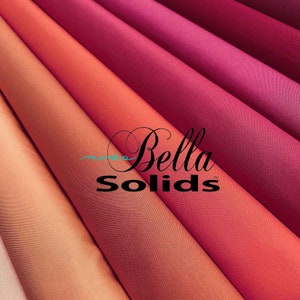 Moda BELLA COTTON SOLID 9900 Red-Orange Tone by the 1/2 yard