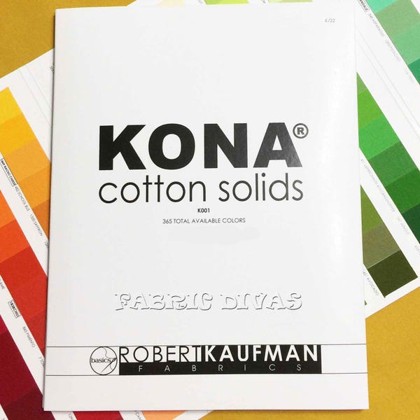 Newest Version! Robert Kaufman KONA SOLID Color Card 365 colors!