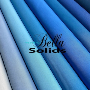 Moda BELLA COTTON SOLID 9900 Blue Tone by the 1/2 yard