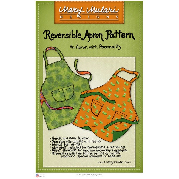 Mary Mulari Designs REVERSIBLE APRON Sewing Pattern