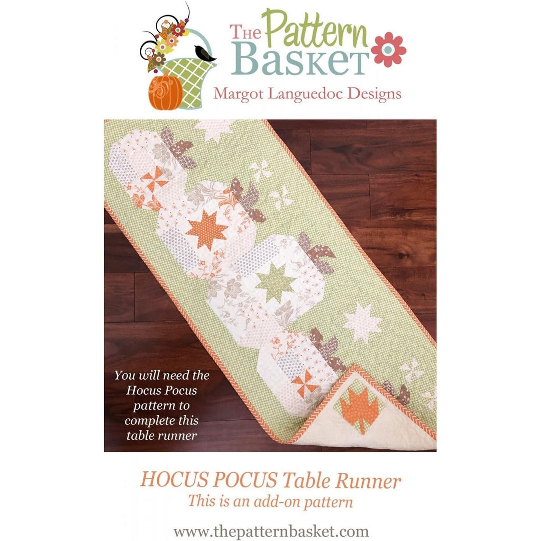 The Pattern Basket HOCUS POCUS Table Runner Add-on Pattern - Etsy