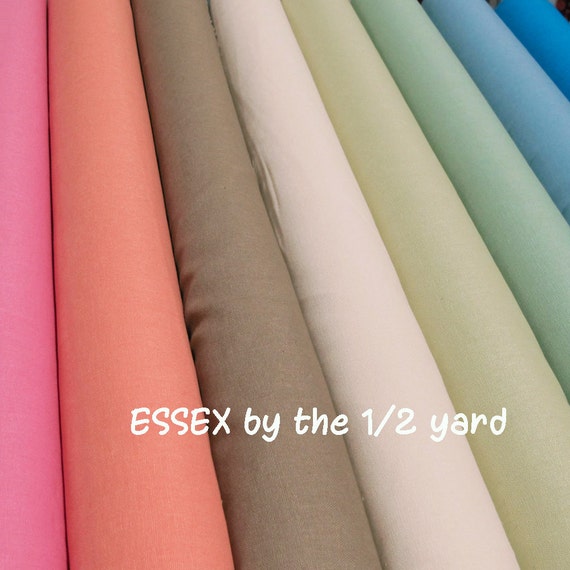 Robert Kaufman ESSEX Linen Cotton Blend Fabric by the 1/2 Yard, Just  Arrived 8 NEW Colors 