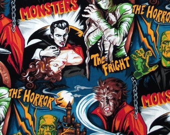 Robert Kaufman PLEASURES & PASTIMES Monsters EK-5278-2 Midnight