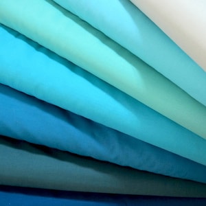 Robert Kaufman KONA COTTON SOLID Blue tone group #3 by the 1/2 yard