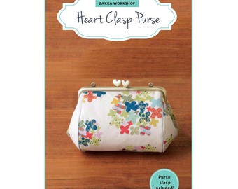 Zakka Workshop HEART CLASP PURSE Kit include Purse Clasp!