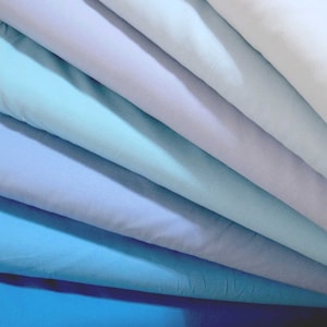 Robert Kaufman KONA COTTON SOLID Blue tone group #2 by the 1/2 yard