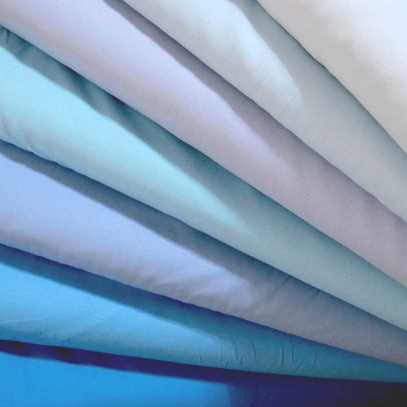 Robert Kaufman KONA COTTON SOLID Blue tone group #2 by the 1/2 yard
