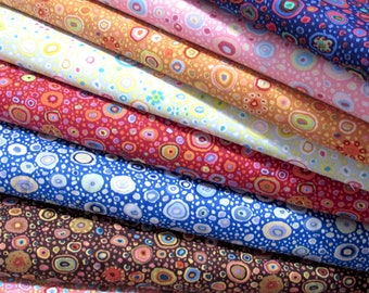 Kaffe Fassett Classic ROMAN GLASS GP01 by the 1/2 yard,  color TURQUOISe and VIOLET just arrived!