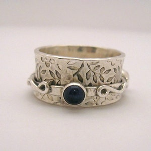 MADE TO ORDER Sterling Silver Spinner Ring with Gemstones Little Twiddle I image 3