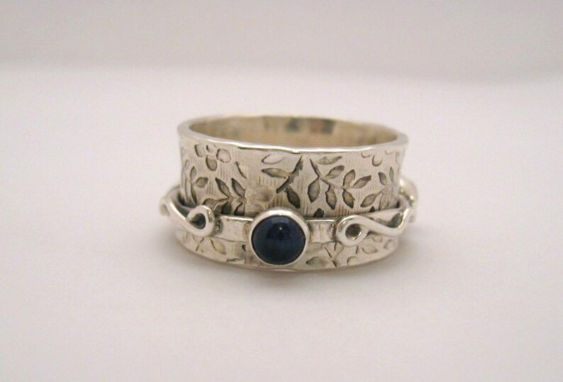 MADE TO ORDER Sterling Silver Spinner Ring with Gemstones Little Twiddle I image 3