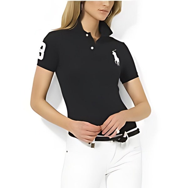 Ralph Lauren Polo Women's Shirt with Embroidered Logo, Casual Sporty Top, Perfect Gift for Her